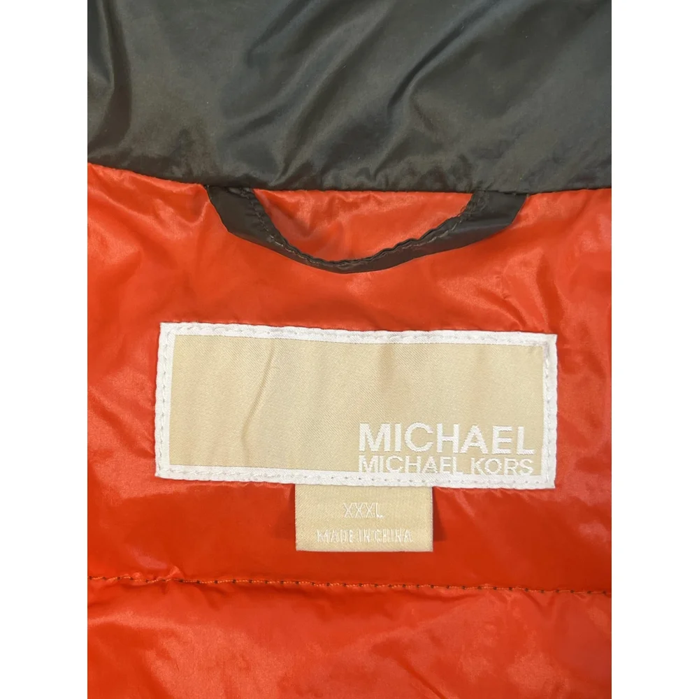 Michael Kors Jacket Mens 3XL Green‎ Down Puffer Thumbholes Full Zip Winter Coat